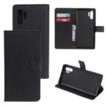 Litchi Grain Leather Wallet Stand Case for Samsung Galaxy Note 10 Pro – Black