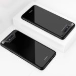 TPU Edge Acrylic Back Phone Cover Case for Samsung Galaxy A80 / A90 – Black