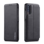 LC.IMEEKE Retro Style Leather Casing with Card Holder for Samsung Galaxy A50 – Black