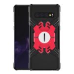 Heroes Series Metal Bumper Casing with Kickstand for Samsung Galaxy S10 Plus – Red / Black