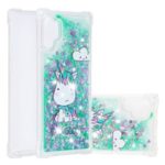Liquid Glitter Powder Patterned Quicksand Shockproof TPU Back Case for Samsung Galaxy Note 10 Pro – Unicorn
