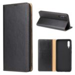 PU Leather + TPU Wallet Cell Phone Casing for Samsung Galaxy A50 – Black