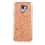 Detachable 2-in-1 Glittery Sequins Electroplating PC+ Soft TPU Shell Caing for Samsung Galaxy J6 (2018) – Gold
