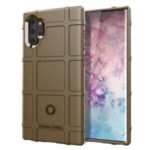 Anti-shock Square Grid Texture TPU Case for Samsung Galaxy Note 10 Pro – Brown