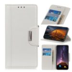 Textured PU Leather Wallet Stand Cover for Sony Xperia 20 – White