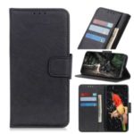 Litchi Skin Flip Leather Wallet Stand Phone Casing for Sony Xperia 20 – Black