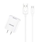 USAMS T21 Travel Charger Set 2.1A Fast Charging Wall Phone Charger and Micro USB Cable (US Plug)