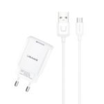 USAMS T21 Travel Charger Set 2.1A Fast Charging Wall Phone Charger and Micro USB Cable (EU Plug)