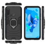 Cool Guard Ring Holder Kickstand PC TPU Hybrid Case for Huawei P20 lite (2019) / nova 5i – Black