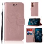 Imprinted Dream Catcher Owl Leather Wallet Case for Huawei Honor 20 Pro – Rose Gold