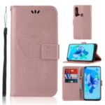 Imprinted Dream Catcher Owl Leather Wallet Case for Huawei P20 lite (2019) / nova 5i – Rose Gold