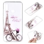 Pattern Printing TPU Case for Huawei Y7 (2019) – Eiffel Tower and Bicycle