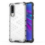 Honeycomb Pattern Shock-proof TPU + PC + Silicone Hybrid Phone Case for Huawei P30 – White