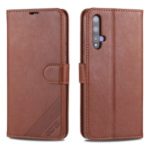 AZNS Leather Wallet Case for Huawei nova 5 / nova 5 Pro – Brown