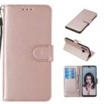 Wallet Leather Stand Case for Huawei P30 Lite / nova 4e – Rose Gold