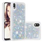 Floating Glitter Powder Sequins TPU Phone Shell for Huawei Y5 (2019) / Honor 8S – Silver