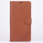 AZNS Leather Wallet Stand Case for Huawei Mate 20 – Coffee