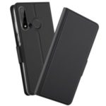Magnetic Adsorption Leather Flip Stand Case with Card Holder for Huawei nova 5i / P20 lite (2019) – Black