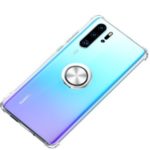 Kickstand Cover Clear Magnetic TPU Phone Case for Huawei P30 Pro – White