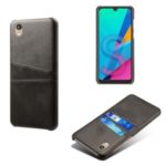 KSQ Double Card Slots PU Leather Coated PC Cell Phone Cover for Huawei Y5 (2019) / Honor 8S – Black