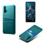 Double Card Slots PU Leather Coated PC Case for Huawei Honor 20 Pro – Baby Blue