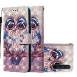 Printing Style 3D Series Leather Wallet Phone Case Cover for Huawei Honor 20 – Owl