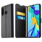 ELESNOW Wallet Stand Leather Phone Shell+Tempered Glass Screen Protector for Huawei P30 Lite