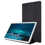 Silk Texture Tri-fold Stand Leather Shell Case for Huawei MediaPad M6 8.4-inch – Black