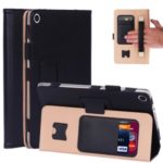 Card Slots Stand PU Leather Tablet Case with Elastic Hand Strap for Huawei MediaPad M5 Lite 8/Honor Pad 5 8 – Black