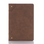 Retro Book Pattern Wallet Leather Smart Tablet Casing for Huawei MediaPad M6 10.8-inch – Coffee