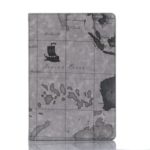 Map Printing Wallet Stand Leather Tablet Casing for Huawei MediaPad M6 10.8-inch – Grey