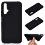 Solid Color Anti-fingerprint Matte TPU Back Case for Huawei nova 5- Black