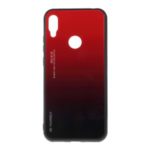 Gradient Color Glass + PC + TPU Hybrid Case for Huawei Y6 (2019, with Fingerprint Sensor) / Y6 Prime (2019) – Red