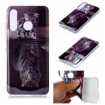 Animal Pattern IMD TPU Protective Case for Huawei P30 Lite – Cat and Tiger Reflection