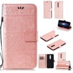 Imprinted Elephant Pattern Leather Wallet Stand Case for Xiaomi Redmi K20 / Mi 9T / K20 Pro / Mi 9T Pro –  Rose Gold