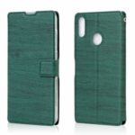 Wood Texture Leather Wallet Stand Case Cover for Xiaomi Redmi Note 7 / Note 7 Pro (India) / Note 7S – Green