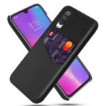KSQ PC + PU + Cloth Hybrid Back Shell with Card Slot for Xiaomi Mi CC9e – Black