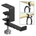 Gaming Headphones Metal Hooks Holder with Adjustable Rotating Arm Clamps Universal Fit Built In Cable Clip