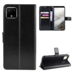 Crazy Horse Surface Magnetic Stand Wallet Split Leather Phone Cover for Google Pixel 4 XL- Black