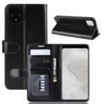 Crazy Horse Wallet Leather Stand Cell Phone Cover Case for Google Pixel 4 XL – Black