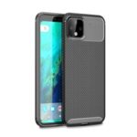 Carbon Fiber Texture TPU Case Anti-drop Phone Cover for Google Pixel 4 – Black