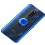 Zinc Alloy Ring Bracket TPU Cell Phone Cover Shell for vivo X27 Pro [Built-in Magnetic Metal Sheet] – Blue