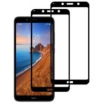 2Pcs/Pack 9H Curved Full Size Silk Print Tempered Glass Screen Film [Face Recognition and Fingerprint Recognition] for Xiaomi Redmi 7A