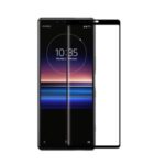 2Pcs/Pack 9H Curved Full Size Silk Print Tempered Glass Screen Film for Sony Xperia 1