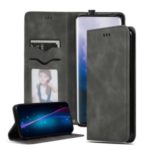 Auto-absorbed Business Style PU Leather Stand Phone Case with Card Slots for OnePlus 7 Pro – Black