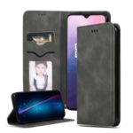 Auto-absorbed Business Style PU Leather Stand Phone Case with Card Slots for OnePlus 7 – Black