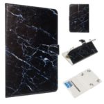Pattern Printing Universal Leather Wallet Case for 10-inch Tablet PC – Black Marble