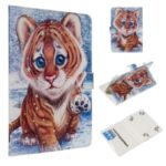 Pattern Printing Universal Leather Wallet Case for 8-inch Tablet PC – Tiger