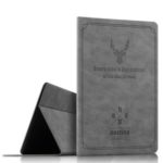 Deer Pattern PU Leather Stand Auto Wake Sleep Tablet Shell for Samsung Galaxy Tab S4 10.5 SM-T830/T835/T837 – Grey