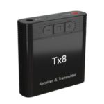 TX8 2-in-1 Bluetooth 5.0 Transmitter Receiver Adapter for TV PC Headphone Music Audio Transceiver Receiver Transmitter – Black